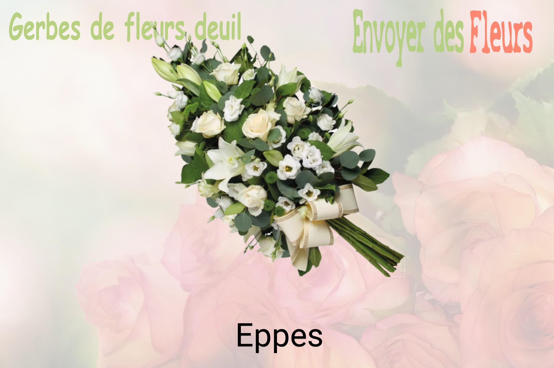 Gerbe de fleurs de deuil livrée à Eppes